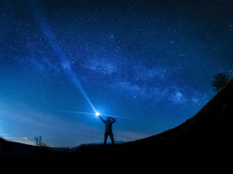A starry night.